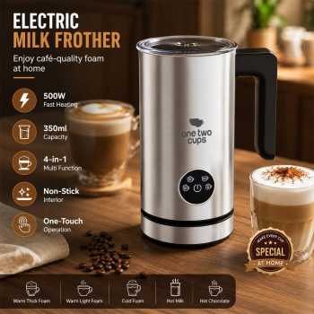 One Two Cups Teko Pembuat Buih Susu Elektrik Milk Frother 500W 350ml - TM-5501