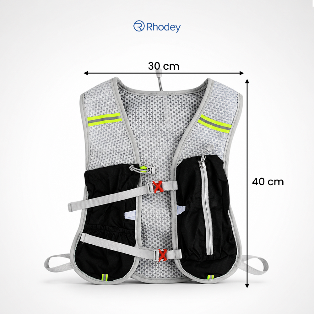 Rhodey Running Vest Hydrovest Hydration Breathable Rompi Lari Outdoor - WP500 Gambar produk Rhodey Running Vest Hydrovest Hydration Breathable Rompi Lari Outdoor - WP500 - 8