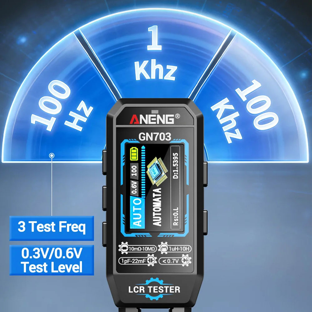 ANENG LCR Tester Meter Digital Smart Tweezer SMD Resistansi 250mAh - GN703 Gambar produk ANENG LCR Tester Meter Digital Smart Tweezer SMD Resistansi 250mAh - GN703 - 5