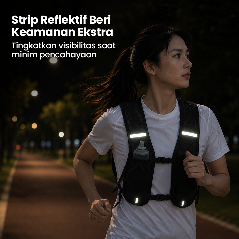 MPP Running Vest Hydrovest Hydration Breathable Rompi Lari Outdoor - WP400 Gambar produk MPP Running Vest Hydrovest Hydration Breathable Rompi Lari Outdoor - WP400 - 4
