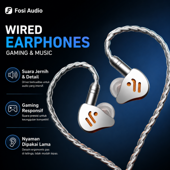 Fosi Audio Wired Earphones IEM Open-Back In-Ear Monitor Gaming Music - IM4