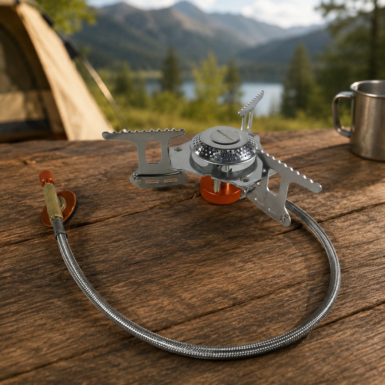TaffSPORT Kompor Gas Portable Lipat Outdoor 1 Burner Camping Stove - AT6303 Gambar produk TaffSPORT Kompor Gas Portable Lipat Outdoor 1 Burner Camping Stove - AT6303 - 1