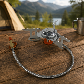 Gambar produk TaffSPORT Kompor Gas Portable Lipat Outdoor 1 Burner Camping Stove - AT6303 - 1