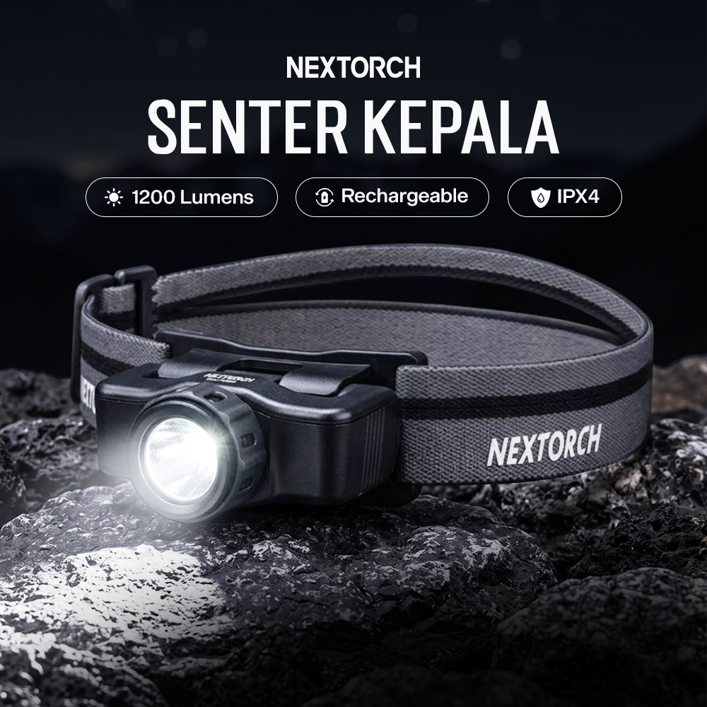 NEXTORCH Senter Kepala LED Headlamp Flashlight Outdoor 1200mAh - MAX STAR Gambar produk NEXTORCH Senter Kepala LED Headlamp Flashlight Outdoor 1200mAh - MAX STAR - Utama