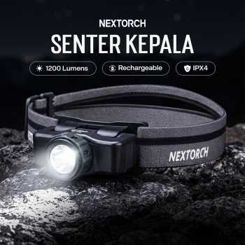 NEXTORCH Senter Kepala LED Headlamp Flashlight Outdoor 1200mAh - MAX STAR