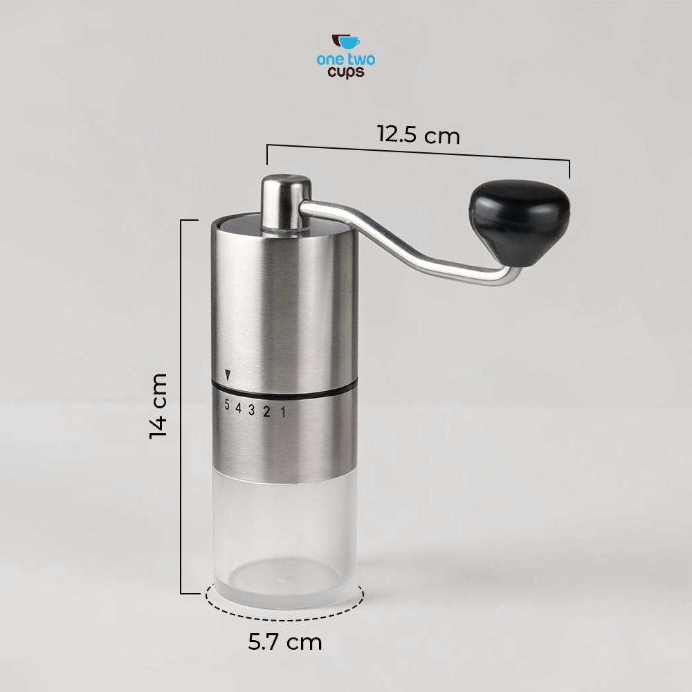 One Two Cups Penggiling Kopi Manual Coffee Grinder Adjustable Portable - D-11 Gambar produk One Two Cups Penggiling Kopi Manual Coffee Grinder Adjustable Portable - D-11 - 8