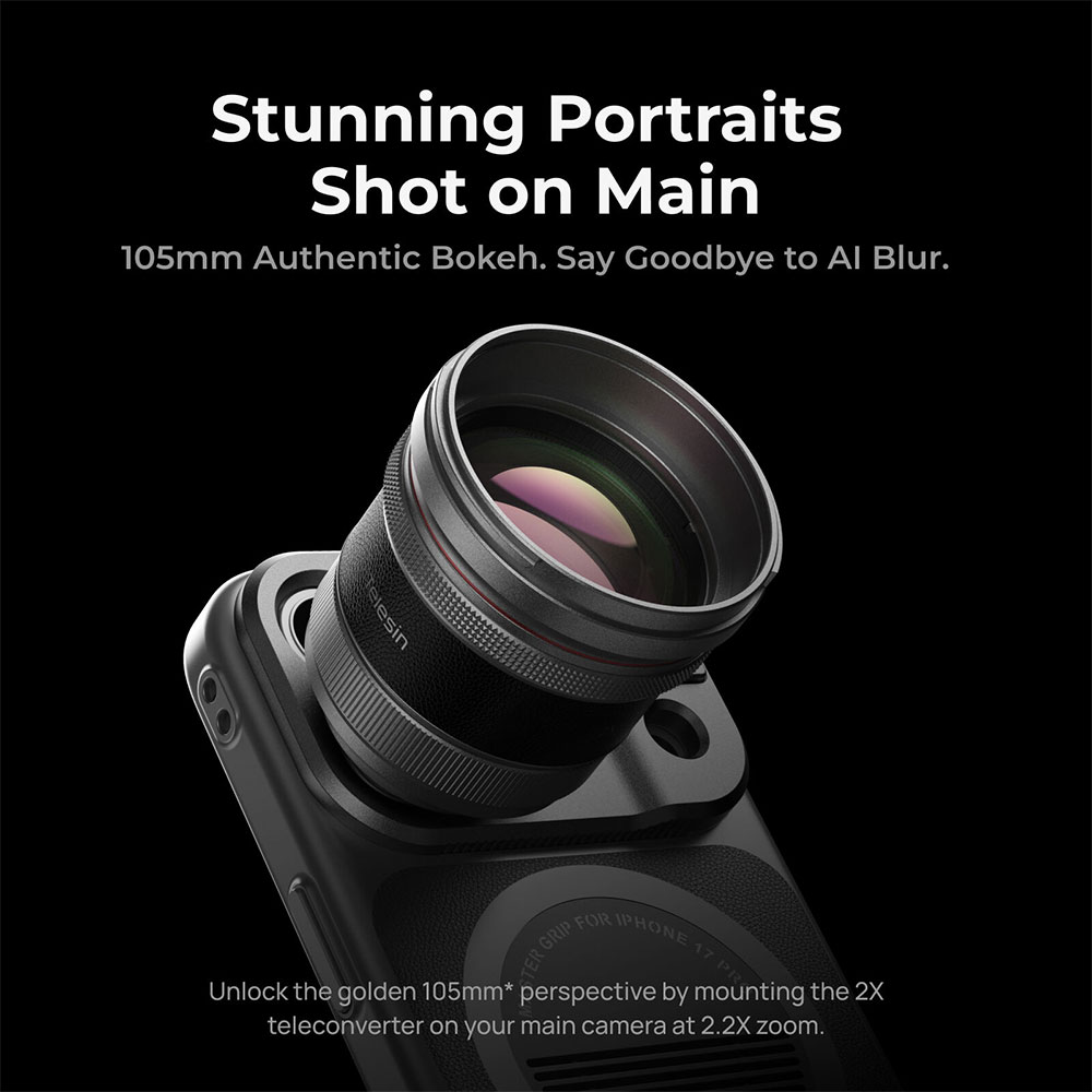 Gambar produk TELESIN Lensa Telephoto ED Glass 2X 200mm for iPhone 17 Pro Max - P5-FLT-015-TIP - 4