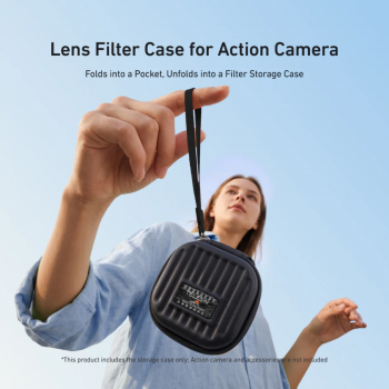 TELESIN Lens Filter Storage Case Action Camera Hard Shell 6 Slot - S6-PRC-29BK