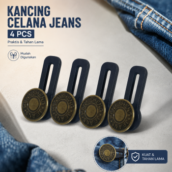Gambar produk HENGSHENG Kancing Celana Jeans Disassembly Retractable Button 4 PCS - KA20