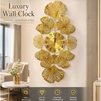 TaffHOME Jam Dinding Quartz Iron Luxury European Style 45cm - 26002