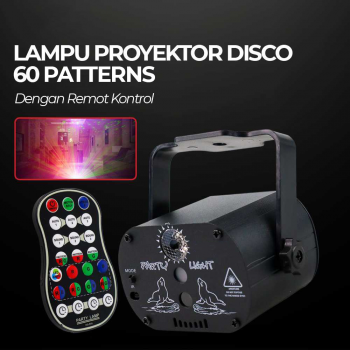 ALiEN Lampu Proyektor Disco USB 60 Patterns 240V with Remote Control - M-RGB-61