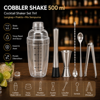 Xue Ke Bei Cocktail Shaker Set 7in1 Cobbler Cup Bartender Tool - GX7