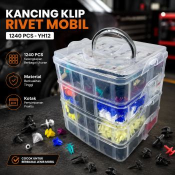 OTOHEROES Kancing Klip Mobil Baut Rivet Trim Retainer Clip 1240 PCS - YH12