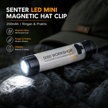XISAOK Senter LED Mini Magnetic Keychain Hat Clip 200mAh - M01