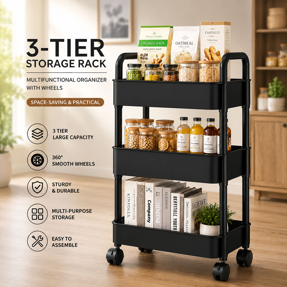 Bonc Rak Susun Serbaguna Persegi Organizer Storage Rack Tray 3 Susun - BN-2720 Gambar produk Bonc Rak Susun Serbaguna Persegi Organizer Storage Rack Tray 3 Susun - BN-2720 - Utama