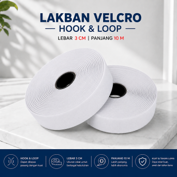 HAFINE Lakban Velcro Hook and Loop Magic Nylon Sticker - ZNK100