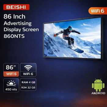 BEISHI Monitor Interactive Panel Ads Display 86 Inch WiFi 6 32GB - 860NTS