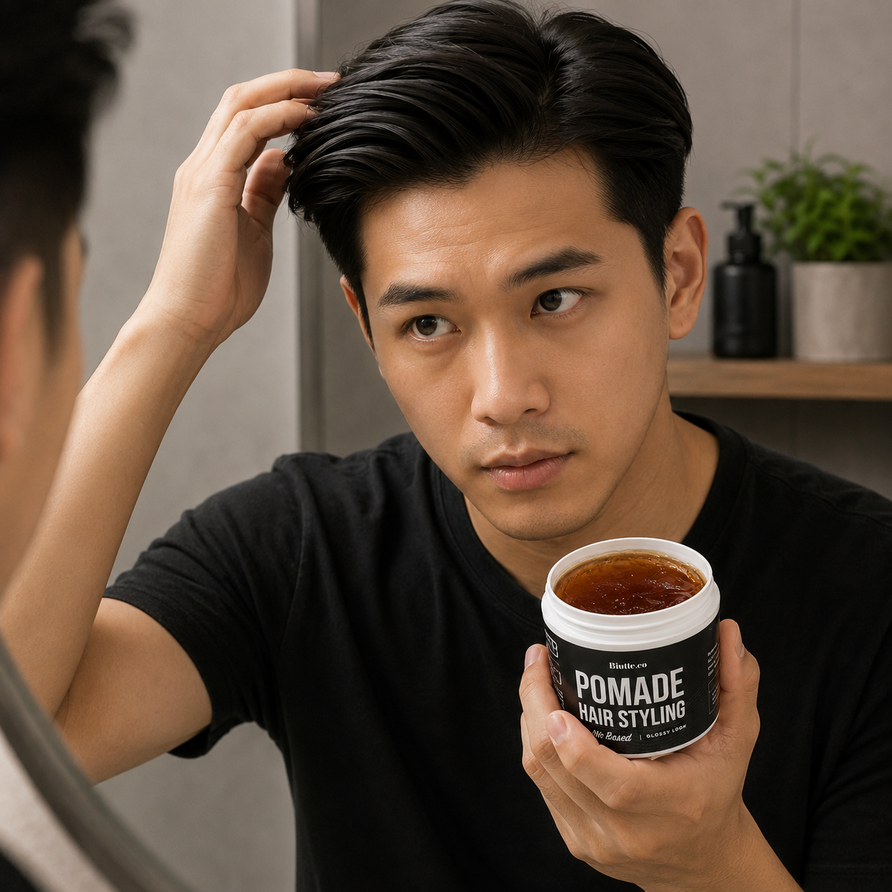 Biutte.co Pomade Rambut Water Based Hair Styling Glossy Look 100g Gambar produk Biutte.co Pomade Rambut Water Based Hair Styling Glossy Look 100g - 3