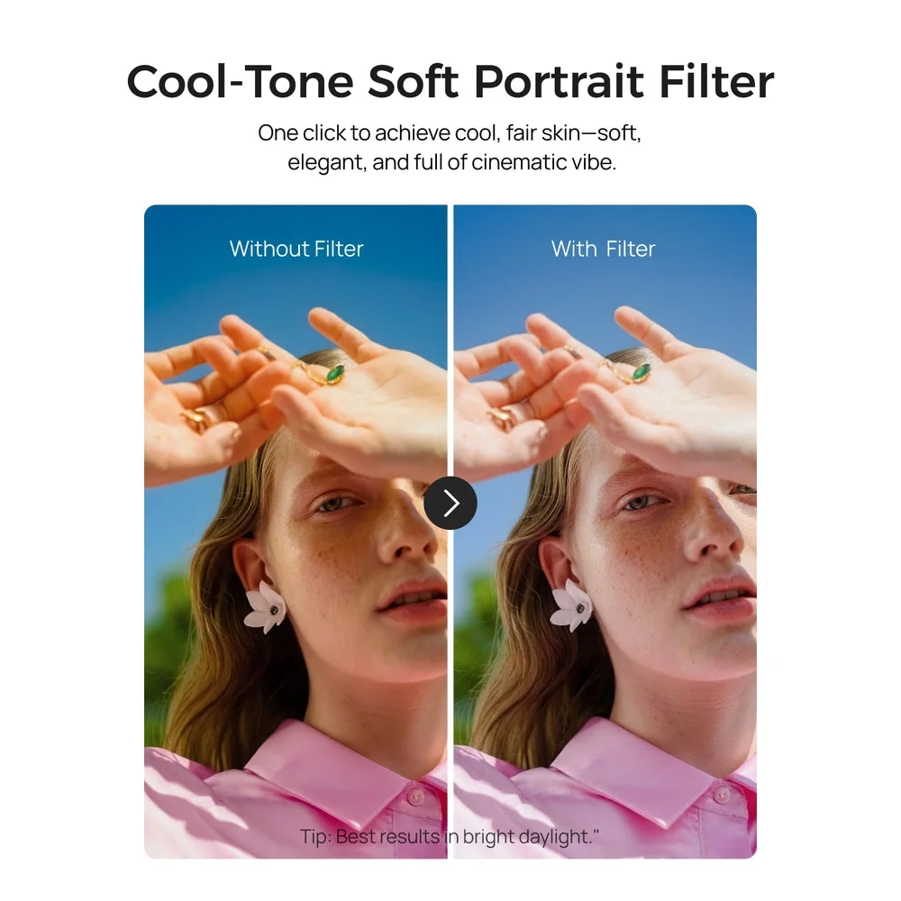 Gambar produk TELESIN Lens Camera Filter DJI Osmo Pocket 4 Pro CPL VND Cool Rose - S5-FLT-86-TDJ - 4