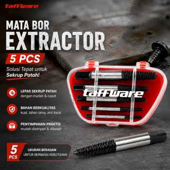 Taffware Set Mata Bor Extractor Broken Screw Remover Kit 5in1 - TL00170