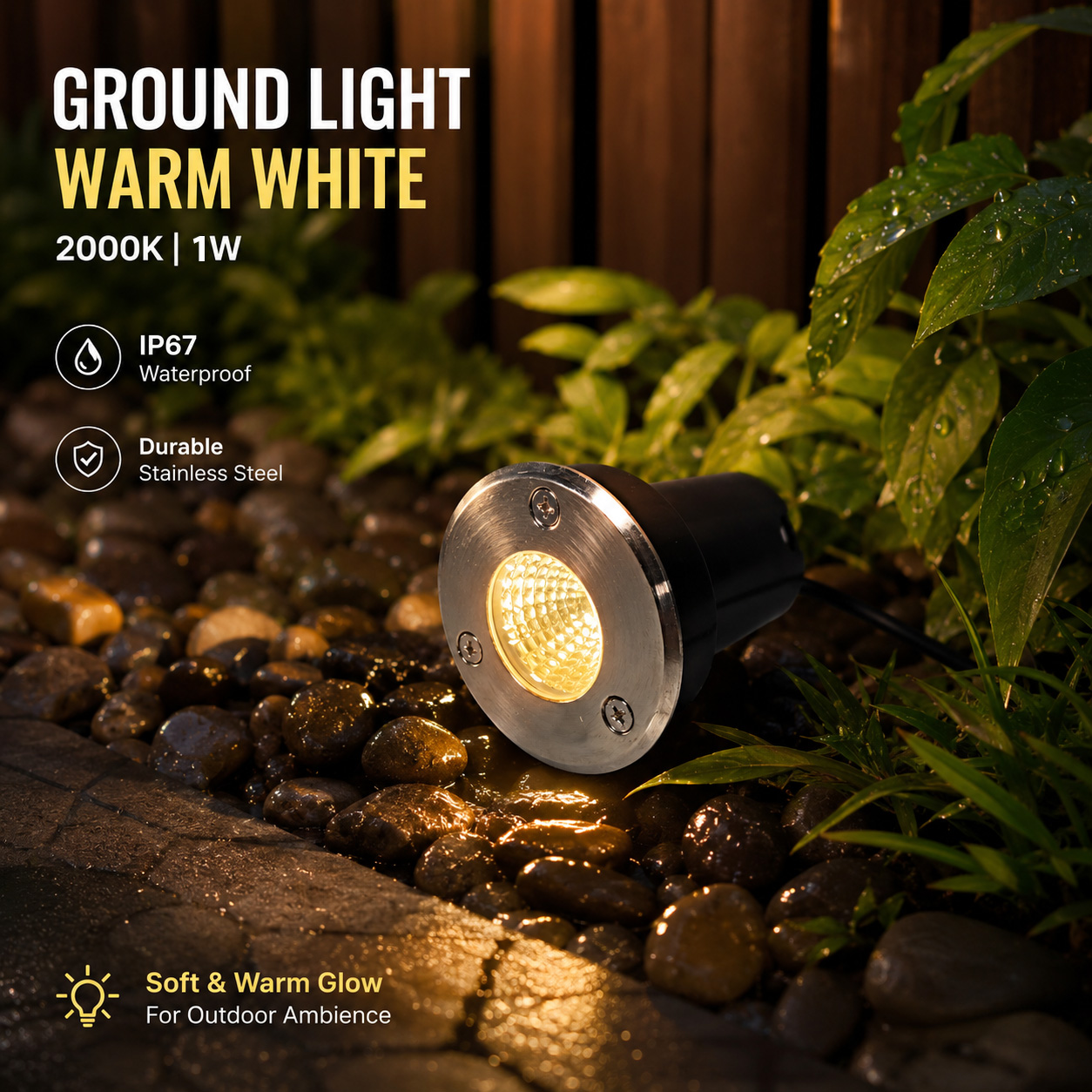 San Xin Lampu Taman Hias Tanam Ground Light Waterproof Warm White 1W 2000K - SX120 Gambar produk San Xin Lampu Taman Hias Tanam Ground Light Waterproof Warm White 1W 2000K - SX120 - Utama