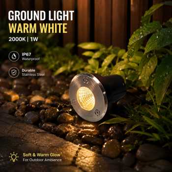 San Xin Lampu Taman Hias Tanam Ground Light Waterproof Warm White 1W - SX120