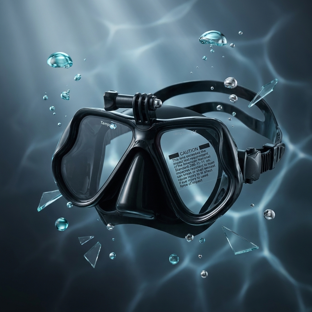 Slyz Kacamata Selam Snorkeling Tempered Glass GoPro Mount Diving Mask - INU91 Gambar produk Slyz Kacamata Selam Snorkeling Tempered Glass GoPro Mount Diving Mask - INU91 - 1