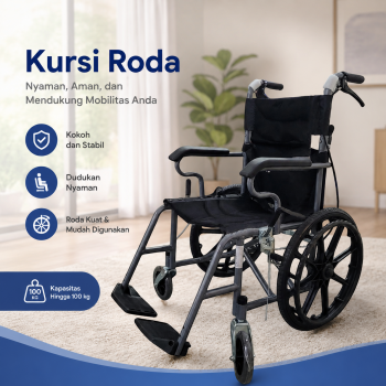 KLG Kursi Roda Lipat Portable Wheelchair Safety Belt - K24