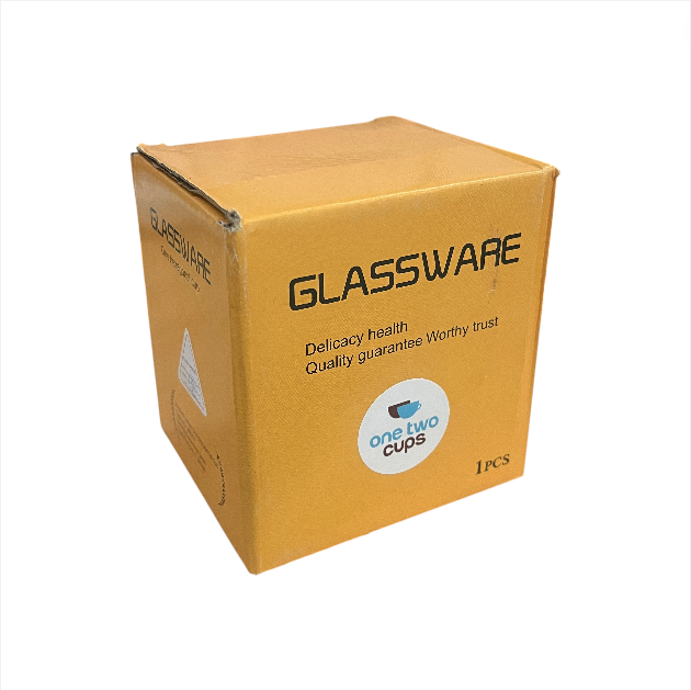 One Two Cups Gelas Kaca Aesthetic Kopi Teh Diamond Crystal Glass 310ml Style 1 - GW107 Gambar produk One Two Cups Gelas Kaca Aesthetic Kopi Teh Diamond Crystal Glass 310ml Style 1 - GW107 - Kemasan