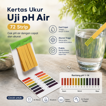 JINLIDA Kertas Ukur Uji pH Tester Air Minum Akuarium 72 Strip - PH-2017