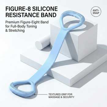 KASO Resistance Band 8 Shaped Elastic Silicone Fitness Yoga Pilates - RD-10