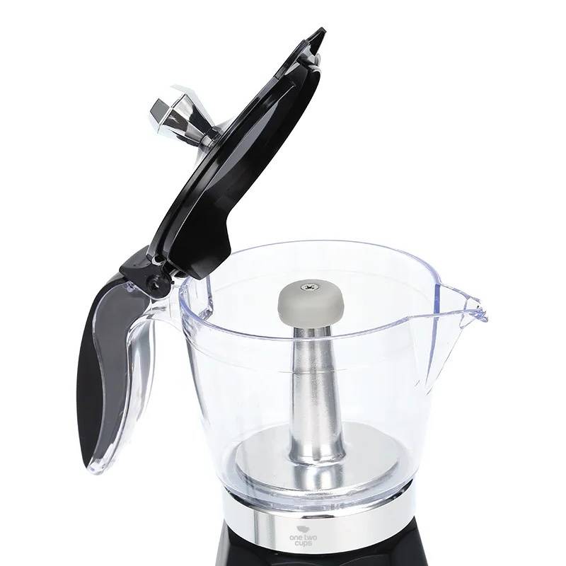 One Two Cups Moka Pot Elektrik Espresso Coffee Maker 480W 6 Cup 300ml - S06 Gambar produk One Two Cups Moka Pot Elektrik Espresso Coffee Maker 480W 6 Cup 300ml - S06 - 1