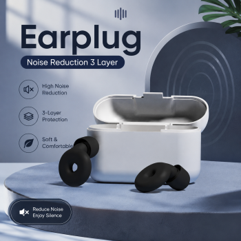 MERALL Penutup Telinga Earplug 3 Layer Noise Reduction Waterproof - M3