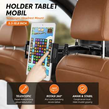 SEAMETAL Holder Tablet Mobil Telescopic Headrest Mount 5.3-10.8 Inch - SM13