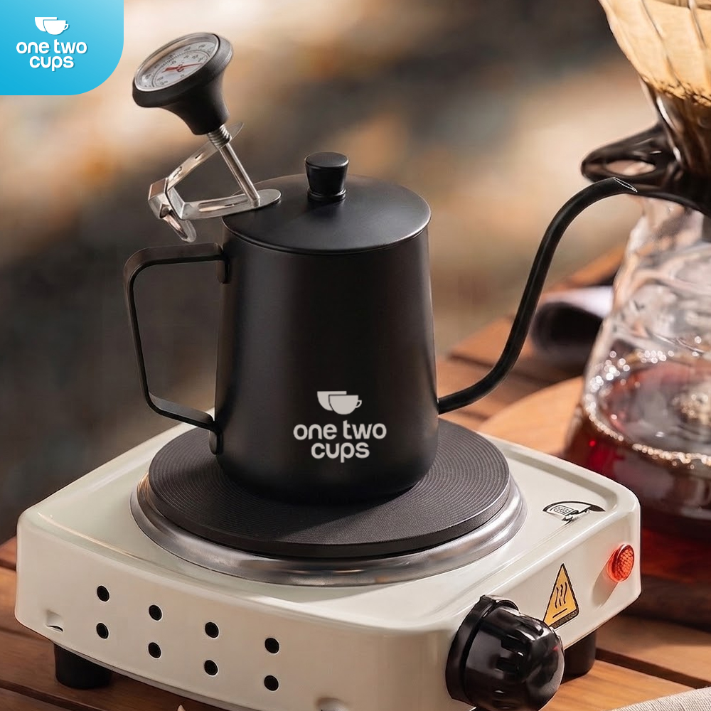 One Two Cups Teko Kopi Leher Angsa Gooseneck Pour Over Drip Kettle 350ml - HS-52 Gambar produk One Two Cups Teko Kopi Leher Angsa Gooseneck Pour Over Drip Kettle 350ml - HS-52 - 3