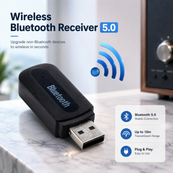 Gambar produk Kebidu Wireless Bluetooth 5.0 USB Receiver Adaptor Car Speaker - ZF169