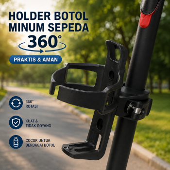 TaffSPORT Holder Botol Minum Sepeda 360 Rotating Bike Bottle Cage - BC-101