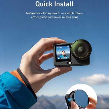 Gambar produk TELESIN Lens Camera Filter Black Mist 1/4 for DJI Osmo Action 6 - S5-FLT-49-TDJ - 3