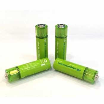 Gambar produk PIN Baterai Isi Ulang AA Rechargeable USB 1500MwH 1.5V 4 PCS - MB240 - 4