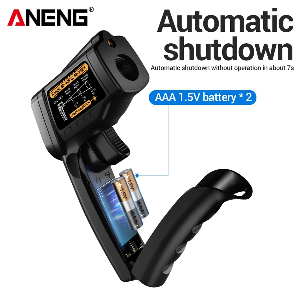 ANENG Termometer Industrial Digital Thermogun Infrared Backlight - TH109 Gambar produk ANENG Termometer Industrial Digital Thermogun Infrared Backlight - TH109 - 6
