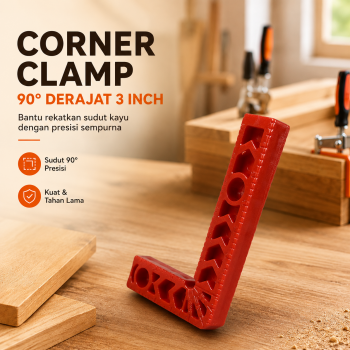 DURATEC Corner Clamp Penjepit Sudut Frame Kaca Kayu Angle 90 Derajat - 867