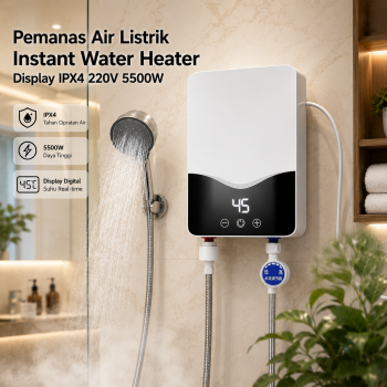 SHARB Pemanas Air Listrik Instant Water Heater Display IPX4 220V 5500W - RYK-004
