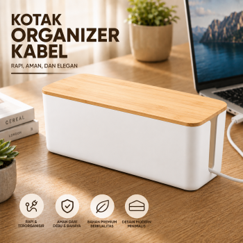 RONAR Kotak Organizer Kabel Wire Cable Storage Box Dustproof - FT-200