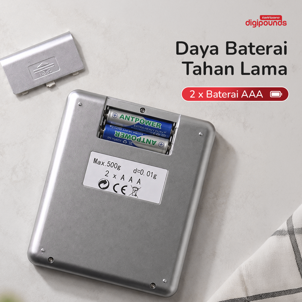 Gambar produk Taffware Digipounds Timbangan Dapur Digital 6 Satuan 2kg 0.1g - i2000 - 5