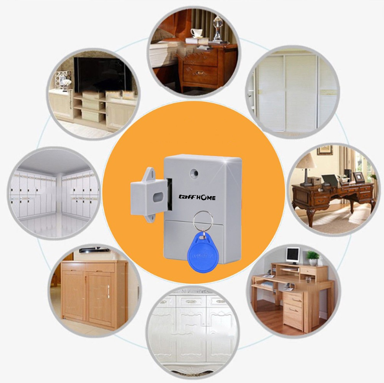 Gambar produk TaffHOME Security Kunci Lemari Sensor RFID Keyless Cabinet Door Lock - SCRFID - 3