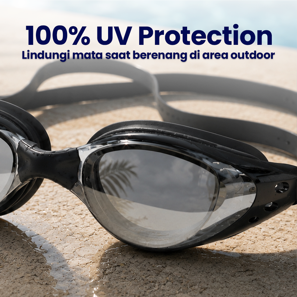 Gambar produk RUIHE Kacamata Renang Mirrored Anti Fog UV Protection Silikon - RH6100 - 2