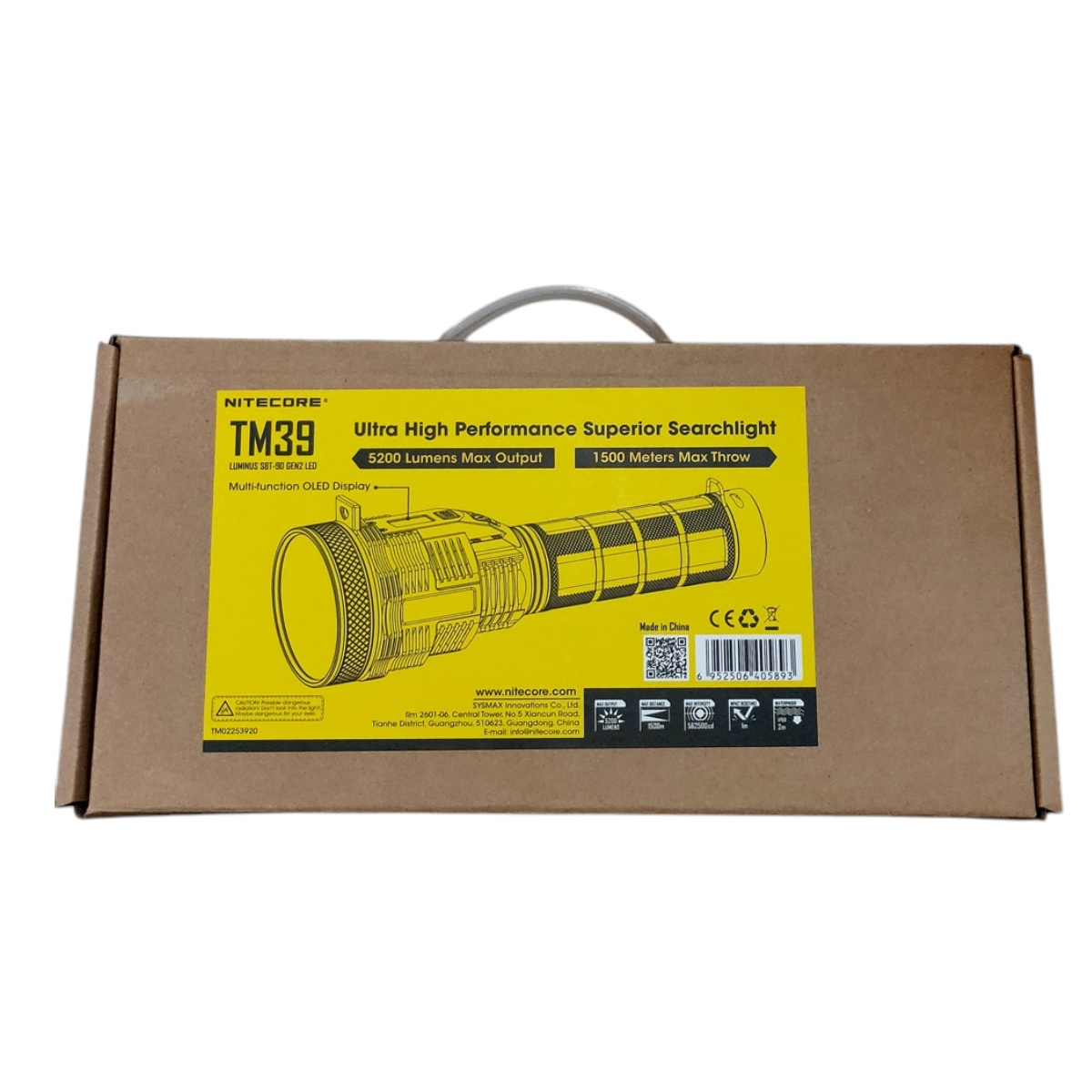 Gambar produk NITECORE Senter LED Luminus SBT-90 Gen2 Waterproof IP68 5200 Lumens - TM39 - Kemasan