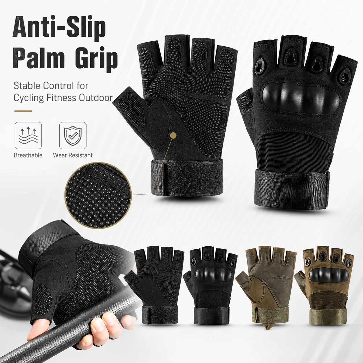 Black Eagle Sarung Tangan Tactical Gloves Fingerless Size L - A1 Gambar produk Black Eagle Sarung Tangan Tactical Gloves Fingerless Size L - A1 - 1