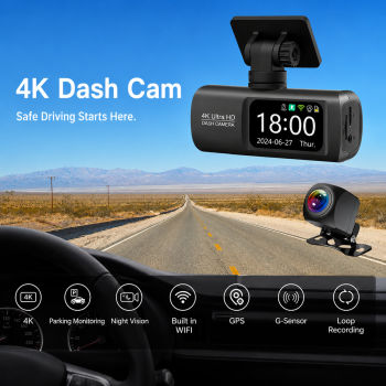 Gambar produk Taffware Dashcam Mobil Detachable Depan Belakang 24H Parking 1080P 4K - V22B