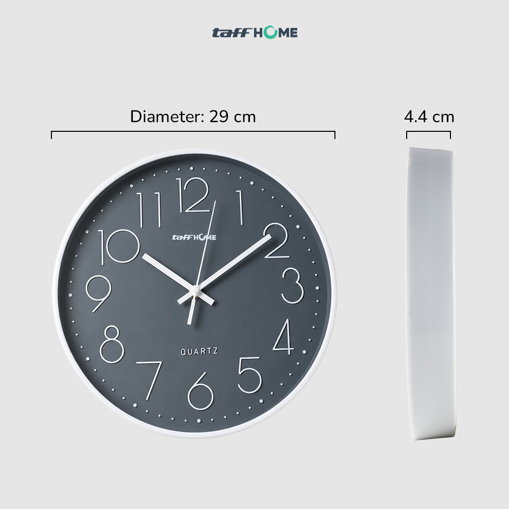 Gambar produk TaffHOME Jam Dinding Bulat Quartz Silent Movement 29cm - MS30 - 8